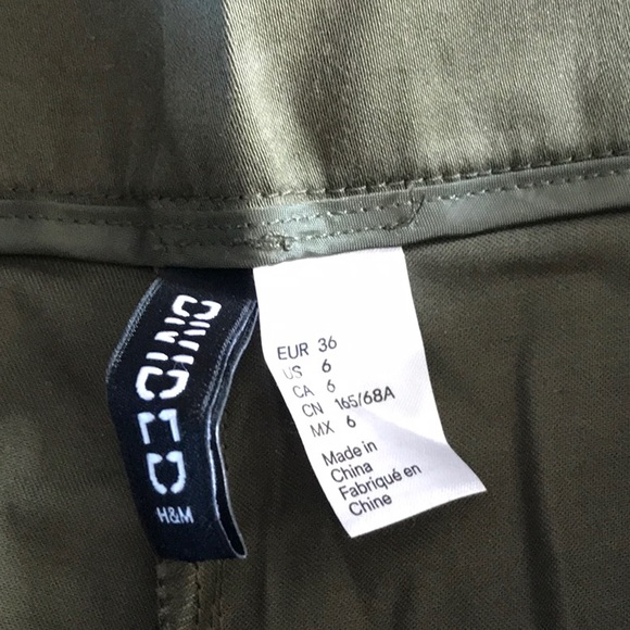 H&M Trousers- Olive Green- size 6 - Picture 5 of 7